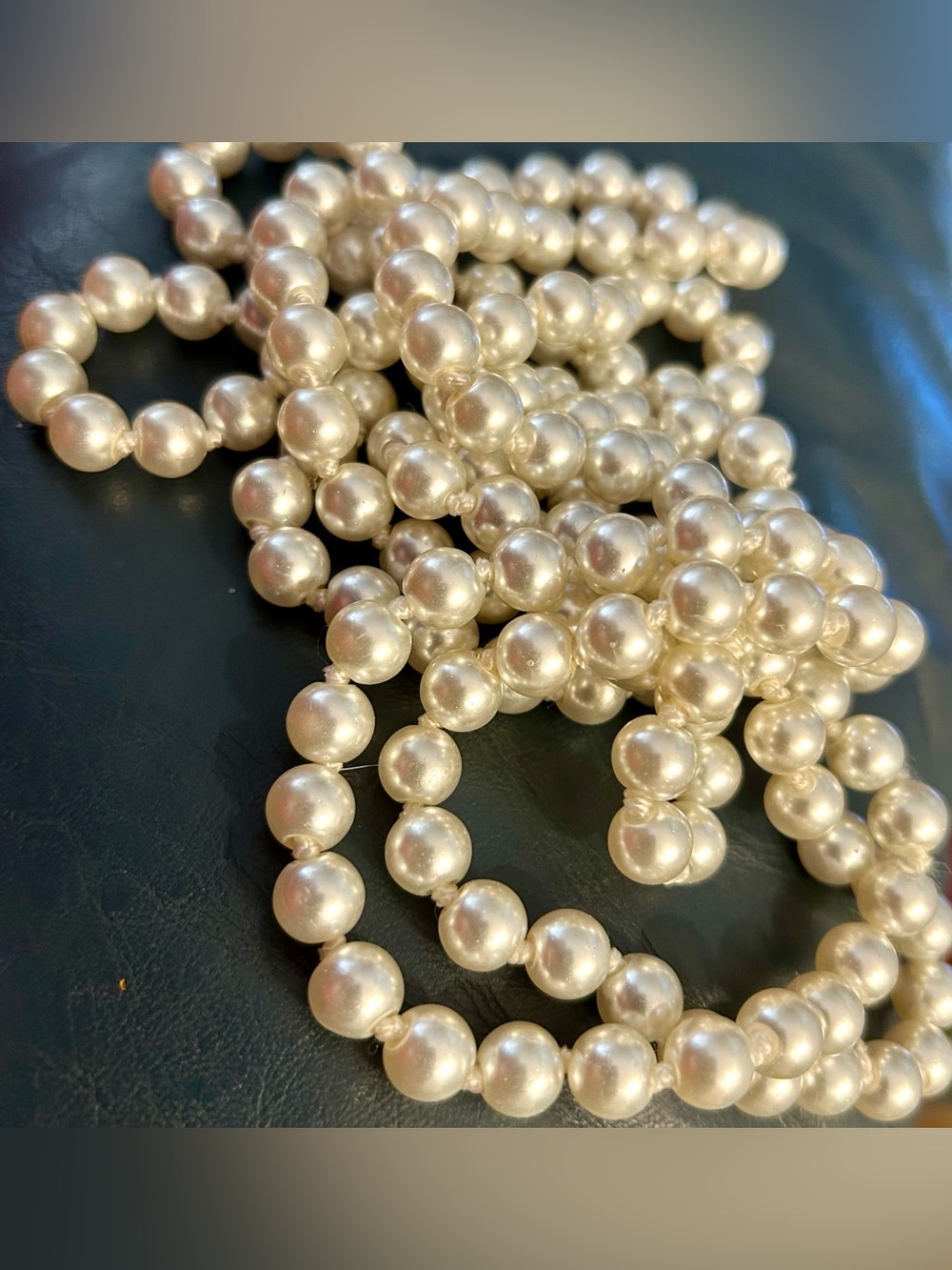 Classic 28” Faux Pearl Necklace - Ivory Pearlescent Strand